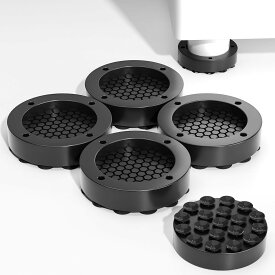 レビュー特典/あす楽Ezprotekt 防振マット防振ゴム 洗濯機 ゴム足ドラム式洗濯機振動吸収マット防音ゴムマット 洗濯機 防振ゴム揺れ防止 振動軽減防音滑り止めキズ凹み振動防止 防振 騒音ゴムマット洗濯機 かさ上げ 高耐久継ぎ脚かさ洗濯機地震対策滑り止め （4・8枚入り）