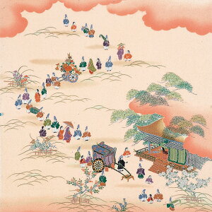 風呂敷 正絹 約70cm ちりめん 二巾 時代祭 7号 縮緬 友禅 ふろしき クリーム 絹100% 名入れ可 日本製 おしゃれ 一升餅 一生餅 1歳 誕生日 お祝い 着物 重箱用 風呂敷専門店 ギフト 送料無料 2025