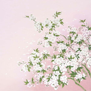 風呂敷 正絹 約70cm ちりめん 二巾 枝桜 7号 縮緬 友禅 ふろしき ピンク 絹100% 名入れ可 日本製 おしゃれ かわいい 和柄 和風 一升餅 一生餅 1歳 誕生日 お祝い 着物 重箱用 風呂敷専門店 ギフ