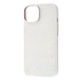 iPhone14/13 国内メーカー品 オープンレザーケース キラキラ GLITZY SUGAR ホワイト アイフォンフォーティーン アイフォンサーティーン スマホケース 携帯ケース けいたいけーす 可愛い オシャレ