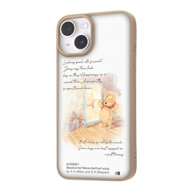 iPhone 14 / 13 国内メーカー品 ケース カバー iPhone14 iPhone13 アイフォンフォーティーン アイフォンサーティーン スマホケース ディズニー マットハイブリッドケース SHEER プー_丸いおなか