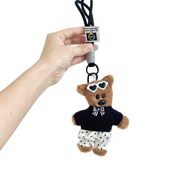 【BanchaBancha ベアー ストラップ 】くま 熊 ビッグ マスコット ぬいぐるみ ふわふわ アクセサリー キーホルダー 装飾 アレンジ ファッション チャーム グッズ 雑貨 おしゃれ 大人 かわいい 韓国 セール プチプラ 10代 20代