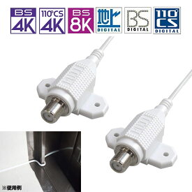 [RSL]隙間ケーブル サッシケーブル 50cm 4K8K放送対応 同軸ケーブル 室内引き込み用 F型コネクタータイプ (地上．BS．CS．デジタル放送対応) SKM-500/SKM500