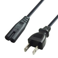 ★マラソン期間中ポイント10倍！[7A]AC電源コード 1.8m 2ピンソケット(メス)ー2ピンプラグ(オス) (メガネ…