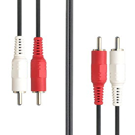 [0.5m][月間優良ショップ選出][フジパーツ][R]オーディオケーブル 2ピン-2ピン RCA赤白音声ケーブル　0.5m/FVC33505（0.5m）