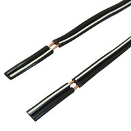 ★マラソン期間中ポイント10倍！[5m][R]スピーカーケーブル[白黒/先バラ]外径2.5mm[OFC]ブラック【1本入…
