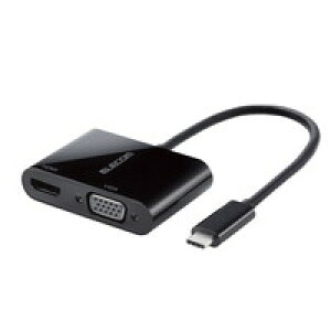 [ELECOM]Type-CfϊA_v^/TypeC-HDMI&VGA/ubN AD-CHDMIVGABK/ADCHDMIVGABK
