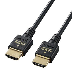 [ELECOM]HDMI �P�[�u�� HDMI2.1 �E���g���n�C�X�s�[�h �X���� 8K4K�Ή� 1.5m �u���b�N DH-HD21ES15BK/DHHD21ES15BK