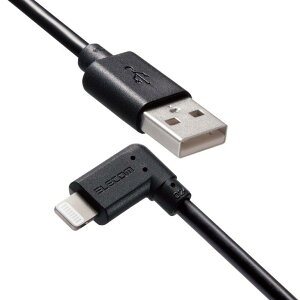[ELECOM]iPhoneP[u iPadP[u R L^RlN^ USB-A [d f[^] 30cm ubN MPA-UALL03BK/MPAUALL03BK