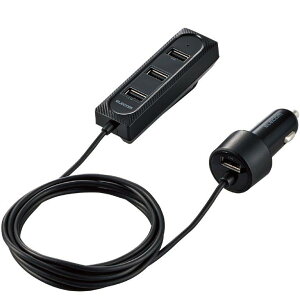 [ELECOM]ԍڏ[d J[`[W[ USB×4|[g 㕔ȗp P[u:2m ubN MPA-CCU17BK/MPACCU17BK