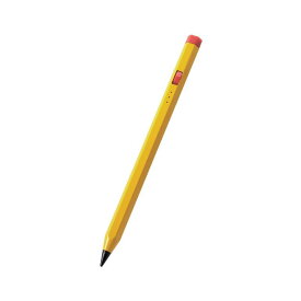 [ELECOM]iPad用 タッチペン スタイラスペン 充電式 USB Type-C 充電 傾き感知 誤作動防止 磁気吸着 ペン先2mm スリム 六角鉛筆型 ペン先交換可 イエロー P-TPACAPEN01YL/PTPACAPEN01YL