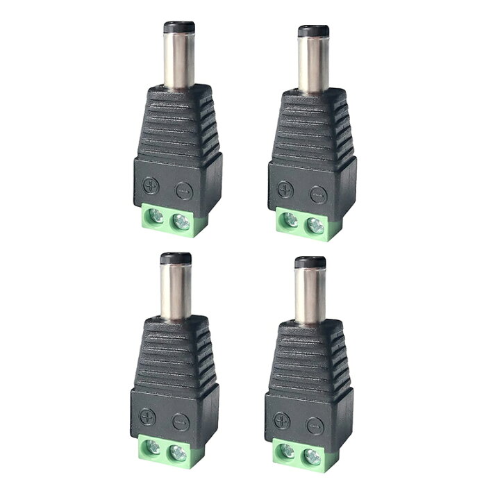 楽天市場】【4個入り】DC電源用端子/パワーコネクタ(オス)防犯カメラの 