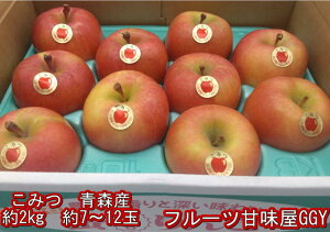 こみつ 青森産 蜜入りリンゴ 1箱 約2kg 6〜13玉 JA津軽みらい石川 お歳暮 ギフト 80サイズ
