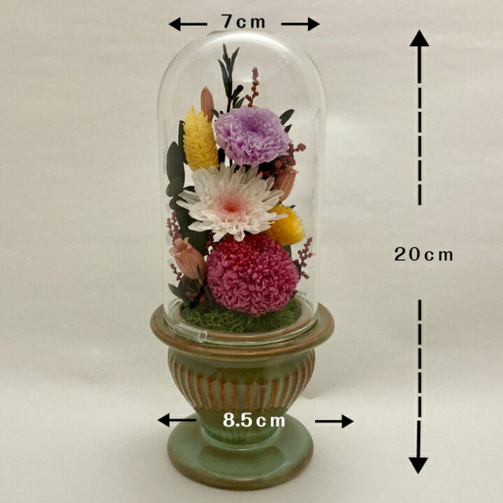 楽天市場】【プリザーブドフラワー仏花 全3種】 ガラスケース 一対 