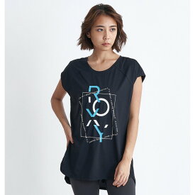 【RSL】ROXY [RST242512_BLK] ノースリーブ Tシャツ トップス ブラカップなし 【STAY CREATIVE】24SS ロキシー レディス レディース 女性 フィットネス 水陸両用 吸水 速乾 UVカット トレーニング ヨガ スポーツウェア [メール便対応可]