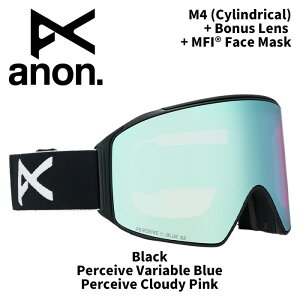 ANON Am S[O M4 (Cylindrical) + Bonus Lens + MFI Face Mask Black/Perceive Variable Blue 25-26fyԕisiz