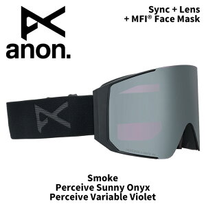 ANON Am S[O Sync + Lens + MFI Face Mask Smoke/Perceive Sunny Onyx 25-26fyԕisiz