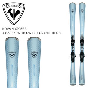 ROSSIGNOL ���V�j���[�� �X�L�[�� NOVA 4 XPRESS + XPRESS W 10 GW GRANIT BLACK �r���f�B���O�Z�b�g 26-27���f�� ���f�B�[�X