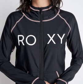 【RSL】ROXY ロキシー [RLY225054_BLK] 長袖 ラッシュパーカー 23SP【RASHIE PARKA】レディス レディース 女性用 ラッシュガード 速乾 UVカット 紫外線対策 ジップパーカー 海水浴 ビーチウェア プール マリンスポーツ アウトドア トップスのみの販売です