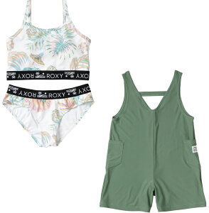 ROXY [TSW222102 WHT] qp  LV[ 22SUyMINI MARION SWIMzLbY K[ rLj㉺Zbg + p[Xt 3_Zbg(100-150CM) Zp[g WjA ̎q qǂp C v[ XC~