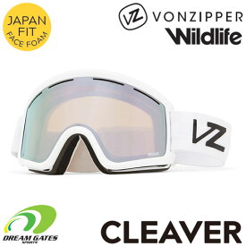 VONZIPPER【23/24・CLEAVER：WHT】ボンジッパー　クリーバー　の平面ダブルレンズ搭載ゴーグル　クリーバー　スキー　スノボ　スノーボード　コントラストレンズ　アジアンフィット（オルタネイティブフィット）　ボンジッパー BD21M704