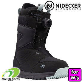 【納期B】NIDECCKER【23/24・CASCADE WOMENS：BLACK】ナイデッカー　レディス　女性用スノーボードブーツ　カスケード　オールランド　初心者　中級者に最適なやらかいフレックスを持ち扱いやすいシングルボアシステムを採用したスノーボードブーツ