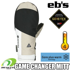 【RSL】eb's【24/25・GAME CHANGER MITT:BK/BEIGE】エビス ゲームチェンジャー ミット ミトングローブ 耐水 防水 保温 スキー スノボ スノーボード ウィンターグローブ GORE-TEX ゴアテ