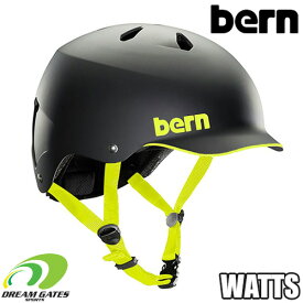 【RSL】Bern【SUMMER WATTS：MATTE BLACK / LIME】バーン　ワッツ　日本正規取扱品　ジャパンフィット　イヤーパッドなしのオールシーズン対応　大人用　ヘルメット　サマーワッツ　自転車　ロードバイク　クロスバイク　スキー　スノーボード