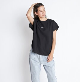 ROXY [RST221096_BLK] 半袖Tシャツ ロキシー 22SP【DAY AFTER DAY】レディス レディース 女性用 ワッフル素材 ティーシャツ ◎Tシャツのみの販売です。日本サイズです。[メール便対応可]