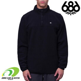 【RSL】686【23/24・TIOGA FLEECE PULLOVER：BLACK】ロクハチロク　フリースプルオーバー　セカンドレイヤー　スキー　スノーボード　ウェアー