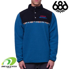 【RSL】686【23/24・TIOGA FLEECE PULLOVER：GRATEFUL DEAD ASH】ロクハチロク　フリースプルオーバー　グレイトフルデッド　コラボモデル　スキー　スノーボード　ウェアー