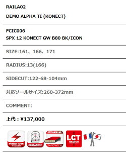 Rossignolロシニョール【19/20・DEMOALPHATi(KONECT)】スキー板とビンディングとの2点セット!!【取付工賃無料】【送料無料】【代金引換不可】