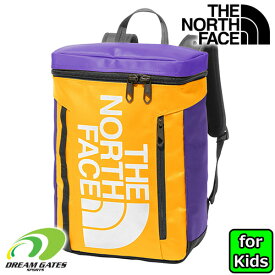 THE NORTH FACE【K BC FUSE BOX II：GP（サミットゴールドxTNFパープル）】NMJ82350　ノースフェイス　キッズ　ビーシーヒューズボックス2　ジュニア　子供用　小学生　中学生　バックパック　リュックサック　塾　習い事　内部にボトルホルダー　スクエアバッグ