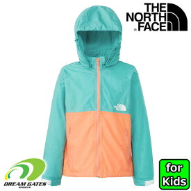 子供用　THE NORTH FACE 【Compact Jacket：GB】ノースフェイス　コンパクトジャケット　キッズ　ジュニア　子供用　薄手　軽量　　フードが外れるのでフード禁止の小学校でも使えます!!　アウトドア　移動教室　NPJ22210の後継モデル　【130cm】【140cm】【150cm】