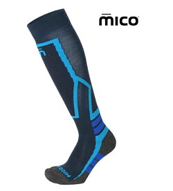 mico ミコ【SKI SOCKS CA-2600：BLUE】スキーソックス ジュニア スキー靴下 速乾性/快適性に優れた今季新登場のジュニアニューモデル [メール便対応可]