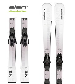 【納期B】ELAN【23/24・PRIMETIME N°2 W WHITE＋EL 9.0 GW SHIFT BLK/BLK】エラン　プライムタイム　ナンバー2　左右非対称デザイン 女性　レディース　　アシンメトリー　スキー板とビンディングとの2点セット!!　【取付工賃無料】【送料無料】【ACEKQK23】