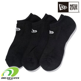 NEWERA【SOCKS SHORT 3PAIRS：BLACK】ニューエラ　三足セット　靴下　ソックス　ショートソックス　スポーツソックス