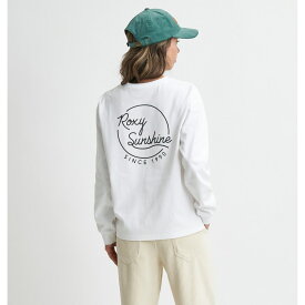 【RSL】ROXY [RLT234030_WHT] 長袖 Tシャツ ロキシー 23FW【SINCE 1990】ロンT ロングスリーブ クルーネック トップ レディース 女性用 アパレル◎トップスのみの販売です。日本サイズです。