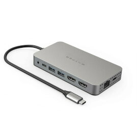 HyperDrive デュアル4K HDMI 10in1 USB-Cハブ for M1 HP-HDM1H /在庫あり/ ハイパードライブ パススルー充電 USB-C 10ポート