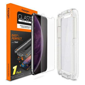 あす楽 アイフォン11プロマックス iphone XS Max ガラスフィルム Glas.tR スリム EZ Fit 6.5inch spigen Glas.tR SLIM 065GL24819 /在庫あり/ シュピゲン Face ID 指紋