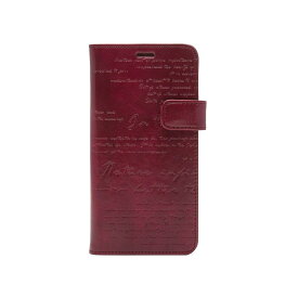 iPhoneX (5.8インチ）ケース zenus Lettering Diary ワインレッド 手帳型 Z10308i8 /在庫あり/ スマホケース アイxォンxおしゃれ