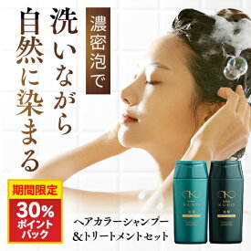 【30％ポイント還元】リリィジュKURO 黒髪シャンプー（250mL） ＆ 黒髪トリートメント（250g）セット| ヘアカラートリートメント シャンプー トリートメント 白髪 白髪染め 女性用 レディース ヘアカラー 白髪染めシャンプー 白髪シャンプー 白髪ケア 白髪用 無添加 女性