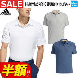 【50％OFF・半額以下・SALE・セール】春夏モデル アディダス ゴルフウェア 23081 GO-TO ソリッド 半袖 スキッパー シャツ ポロシャツ [ストレッチ 吸汗速乾 UPF50+] （メンズ）