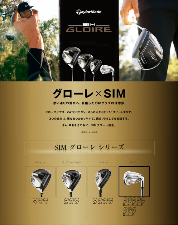 楽天市場】Taylormade テーラーメイド ゴルフ SIM GLOIRE IRON  