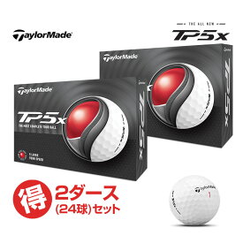 【日本正規品】 2024 Taylormade テーラーメイド ゴルフボール TP5x ホワイト 2ダース(24球)
