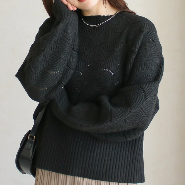 楽天市場】模様編みニット レディース 冬 きれいめ セーター ゆったり  