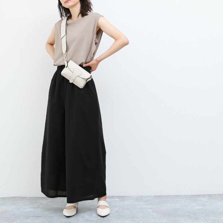 【送料無料】リネンライクワイドパンツワイドパンツ ウエストタック レディース 春物 リネンタッチ ワイド ロングパンツ グ ゆったり ファッション おしゃれ きれいめ ウエストゴム 大人 カジュアル ラッピング 春 夏 秋/M L ソーシャルガール(Social GIRL) GRL ダンボールショート丈パーカービビッドカラーZARA