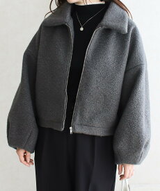 【スーパーSALE★12/11 12時まで4980円】ジャケット レディース アウター 冬 シープ ボア ショート丈 黒 カジュアル ジャンパー ブルゾン 襟 もこもこ 防寒 オーバーサイズ ゆったり 秋冬 きれいめ 上品 体型カバー おしゃれ