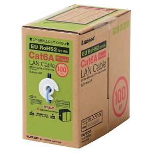 �G���R�� LAN�P�[�u��/CAT6A�Ή�/EU RoHS�w�ߏ���/�R�l�N�^����/�P��/�����b�N�X/100m/�u���[ LD-GPAL/BU100RS