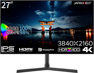 �W���p���l�N�X�g 27�C���` ���C�h 4K�t���f�B�X�v���C(3840x2160/IPS BLACK/DPx1/HDMIx2/PIP�EPBP/�X�s�[�J�[/�`���g/�����/2�N�ۏ�) JN-27IPSB4FLUHDR